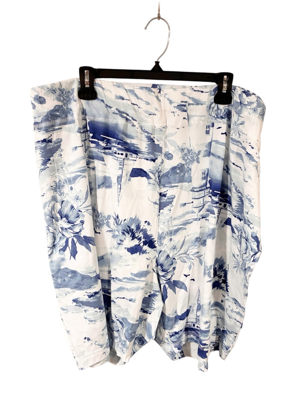 Cacique Plus Size Blue Sailboat Print Sleep Shorts Size 34/36 NEW